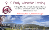 Grade 5 Family Information Evening